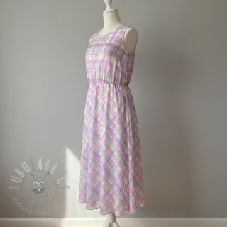 Wiskoza RADIANCE Check purple digital print