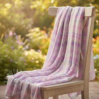 Wiskoza RADIANCE Check purple digital print