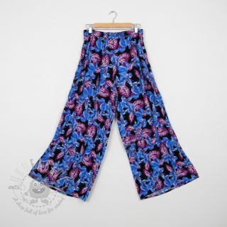 Wiskoza RADIANCE Anabella leaves black digital print