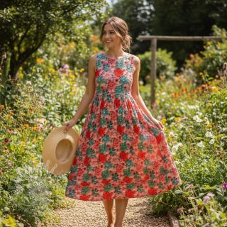 Wiskoza RAYON POPLIN Knitted design D digital print