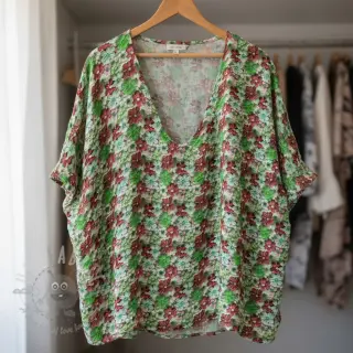Wiskoza RAYON POPLIN Knitted design E digital print