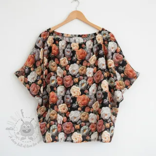 Wiskoza RAYON POPLIN Knitted design F digital print