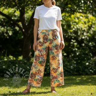 Wiskoza RAYON POPLIN Feathers design D digital print