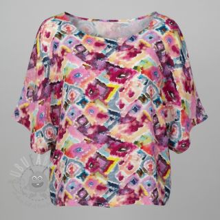 Wiskoza RAYON POPLIN Colorful Patterns design D digital print