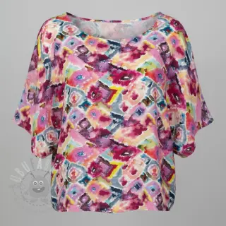 Wiskoza RAYON POPLIN Colorful Patterns design D digital print
