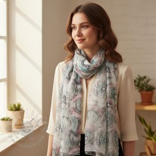 Wiskoza RAYON POPLIN Patchwork pattern design B digital print