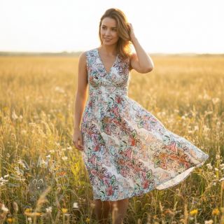 Wiskoza RAYON POPLIN Fantasy floral design D digital print