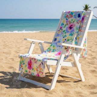 Wiskoza STRETCH Watercolour flowers design B digital print