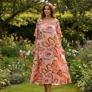 Wiskoza STRETCH Somer design B digital print