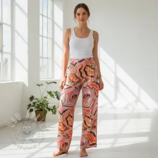 Wiskoza STRETCH Somer design B digital print
