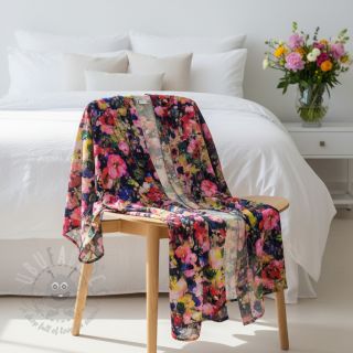 Wiskoza LUREX Abstract navy digital print