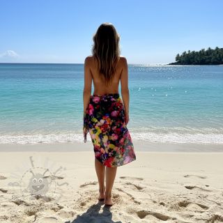 Wiskoza LUREX Abstract navy digital print