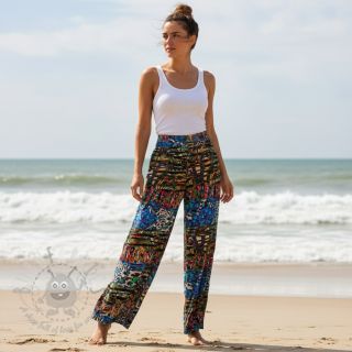 Wiskoza Dimulti niebieski digital print