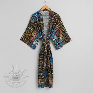 Wiskoza Dimulti niebieski digital print