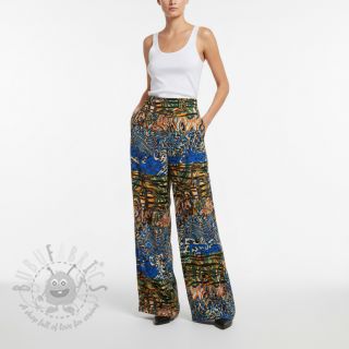 Wiskoza Dimulti ciemnoniebieski digital print