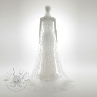 Tiul na TUTU Rainbow HEARTS off white