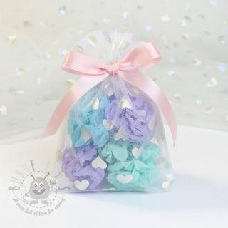 Tiul na TUTU Rainbow HEARTS off white