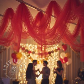 Tiul na TUTU red 160 cm