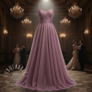 Tiul na TUTU ROYAL SPARKLE dark lilac gold
