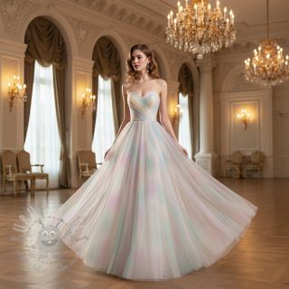 Tiul na TUTU Rainbow glitter design I