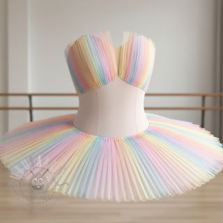Tiul na TUTU ROYAL Rainbow multicolor