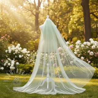 Tiul TUTU ROYAL SPARKLE miętowy złoty