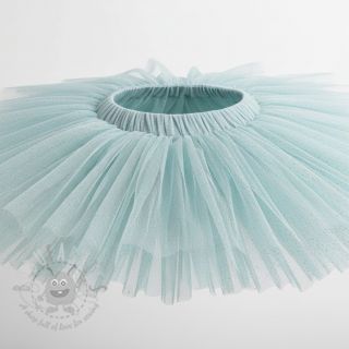 Tiul TUTU ROYAL SPARKLE jasno niebieski złoty