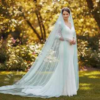 Tiul TUTU ROYAL SPARKLE jasno niebieski złoty