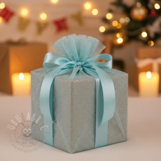 Tiul TUTU ROYAL SPARKLE jasno niebieski złoty