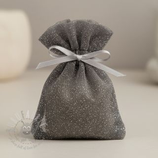 Tiul ROYAL SPARKLE ciemnoszary srebrny