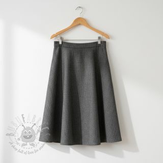 Len z bawełną Denim Twill black