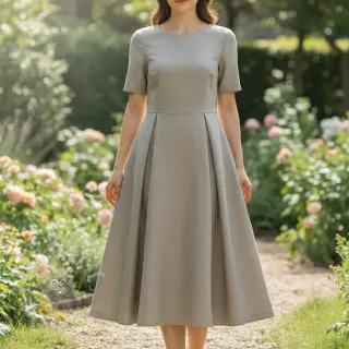 Len z bawełną Lico beige