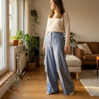 Len bawełna Fishbone light jeans