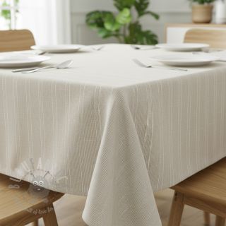 Len z bawełną Lira mini stripe beige