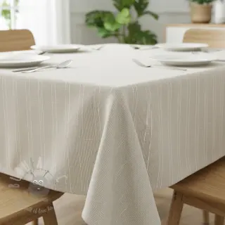 Len z bawełną Lira mini stripe beige