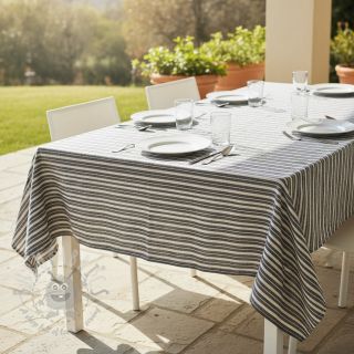 Len z bawełną Lira big stripe black