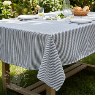 Len z bawełną Lira medium stripe jeans