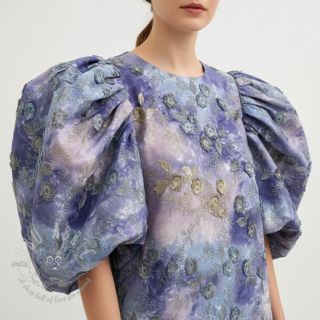 Bawełniana tkanina TIE DYE EMBROIDERY Poppy design T