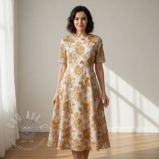 Bawełniana tkanina TIE DYE EMBROIDERY Swingy design A