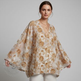 Bawełniana tkanina TIE DYE EMBROIDERY Swingy design A