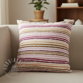 Bawełniana tkanina Small stripes Snoozy old pink
