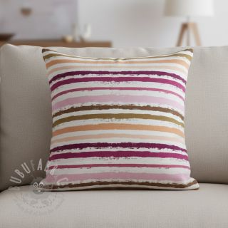 Bawełniana tkanina Big stripes Snoozy old pink