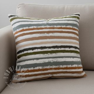 Bawełniana tkanina Big stripes Snoozy old green