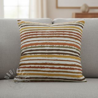 Bawełniana tkanina Small stripes Snoozy brick