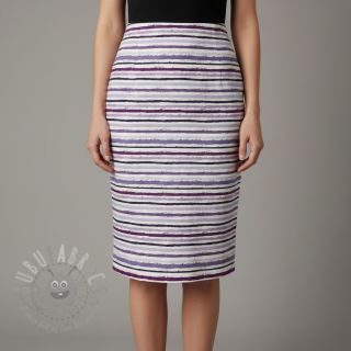 Bawełniana tkanina Small stripes Snoozy violet