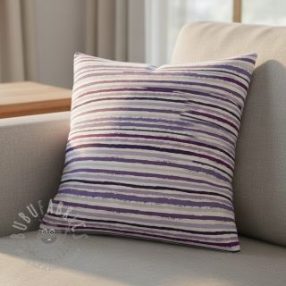 Bawełniana tkanina Small stripes Snoozy violet