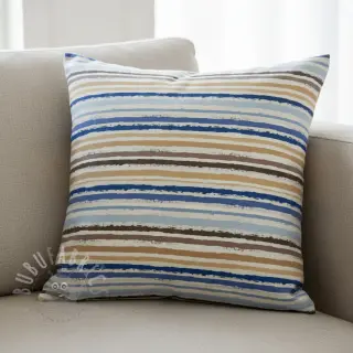 Bawełniana tkanina Small stripes Snoozy old blue