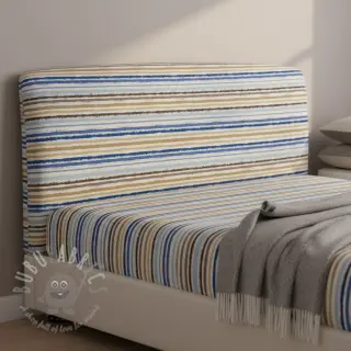 Bawełniana tkanina Small stripes Snoozy old blue