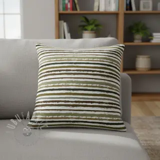 Bawełniana tkanina Small stripes Snoozy taupe