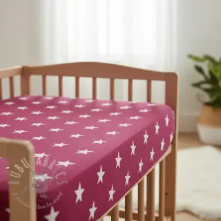 Bawełniana tkanina Stars cerise